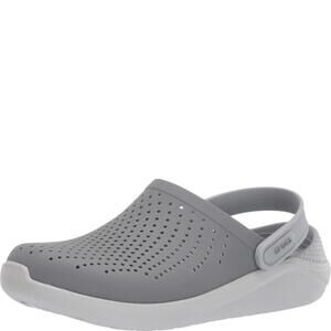 NEW CROCS LITERIDE CLOG SMOKE/PEARL WHITE MEN'S 10, WOMEN'S 12 MEDIUM